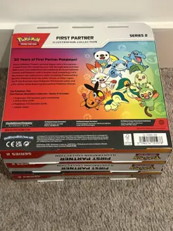 3x Pokemon TCG First Partner Illustration Collection Series 2 Brand New Sealed - Image 2
