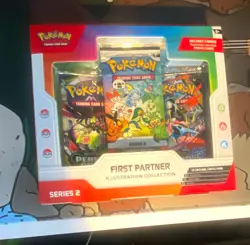 Pokemon First Partner Illustration Collection Series 2 Sealed Box 3 Packs - Image 1