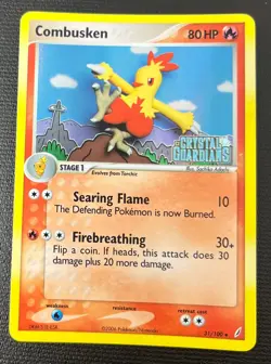 Combusken 31/100 EX Crystal Guardians Stamped Reverse Holo Pokemon TCG Card NM - Image 1