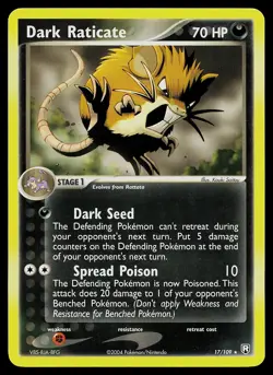 Pokemon Card - Dark Raticate Team Rocket Returns 17/109 Rare Non Holo - Image 1