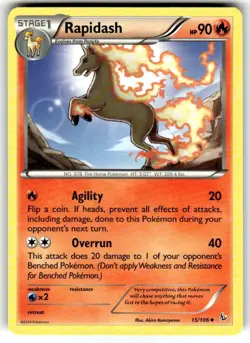 Rapidash XY - Flashfire #15/106 Pokemon Card NM - Image 1