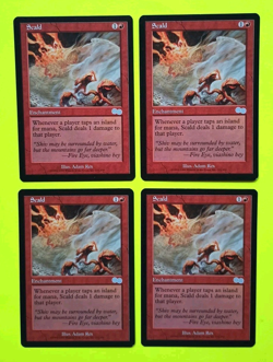 Magic the Gathering MTG Urza's Saga SCALD X 4 LP/EX U 1998 Nice! - Image 1