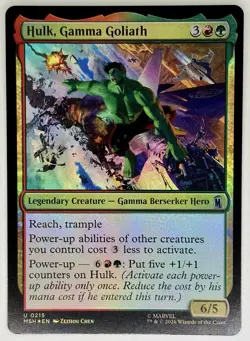 Hulk, Gamma Goliath 0215 | Marvel Super Heroes Foil Extended Art | MTG NM - Image 1