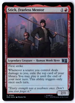 Stick, Fearless Mentor MSC 706 Magic: The Gathering Foil UC NM - Image 1