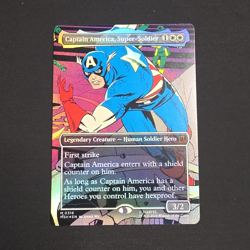 MTG Marvel Captain America, Super-Soldier Legendary Full Art Foil 0316 EN 3/2 - Image 1