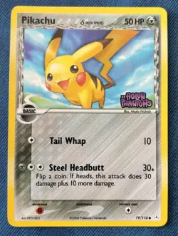 Pokemon 2006 Pikachu (Delta Species) 79/110 Holon Phantoms Reverse Holo NM Stamp - Image 1
