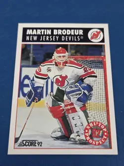 1992-93 Score #480 Martin Brodeur New Jersey Devils HOCKEY Card 1K - Image 1