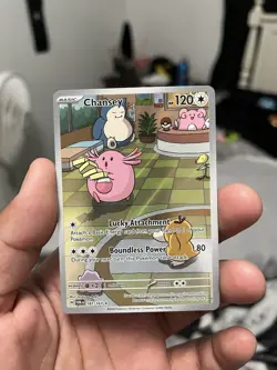 Pokemon TCG Chansey Illustration Rare Full Art Holo 187/167 SV06 EN 2024 - Image 2