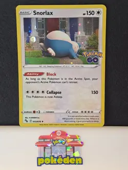 Snorlax 055/078 Pokemon GO Cosmo Holo NM - Image 1