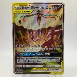 Espeon & Deoxys GX SM240 SM Promos Holo Pokemon Card LP - Image 1