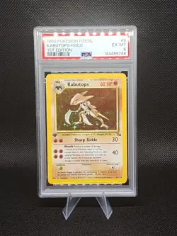Kabutops Holo 9/62 1st Edition Fossil PSA 6 EX-MT 1999 WOTC Vintage Pokemon Card - Image 1