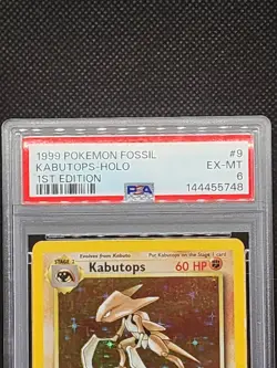 Kabutops Holo 9/62 1st Edition Fossil PSA 6 EX-MT 1999 WOTC Vintage Pokemon Card - Image 4