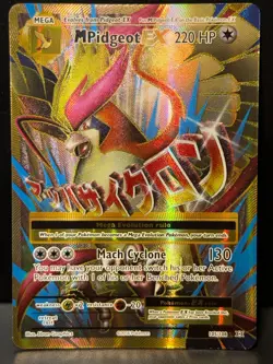 Mega M Pidgeot EX 105/108 XY Evolutions Ultra Rare Holo Pokemon Card LP - Image 2