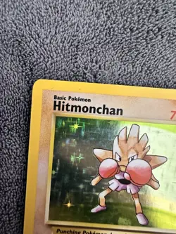 Pokemon TCG Hitmonchan Base Set Holo Unlimited Rare Card 7/102 LP/MP Condition - Image 2