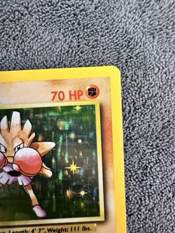 Pokemon TCG Hitmonchan Base Set Holo Unlimited Rare Card 7/102 LP/MP Condition - Image 3