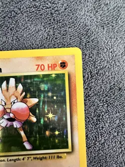 Pokemon TCG Hitmonchan Base Set Holo Unlimited Rare Card 7/102 LP/MP Condition - Image 4