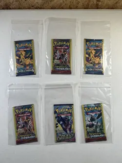 POKEMON TCG: XY ANCIENT ORIGINS, Break Through X2, Evolutions X3, 3card Mini Pak - Image 1