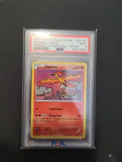 2016 Pokemon Fates Collide Black Star Promo STAFF Holo XY127 PSA MINT 9 MOLTRES - Image 1