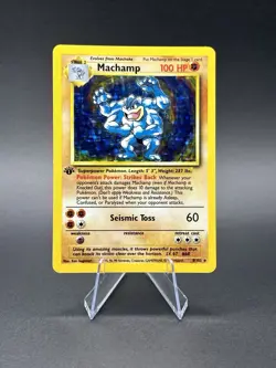 1st Edition NM Machamp Holo 008/102 Deck Exclusives Pokemon Card - Image 1