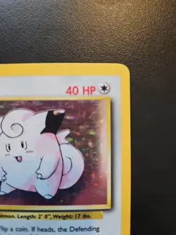 Pokemon TCG Clefairy Base Set Holo Unlimited Rare Card 5/102 MP Condition - Image 3