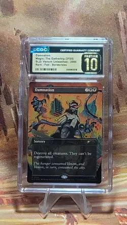 MTG Damnation #2000 Foil Marvel's Spider-Man Venom Unleashed SLD CGC Pristine 10 - Image 1