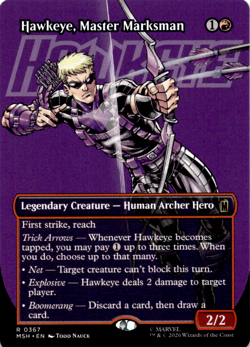 Hawkeye, Master Marksman (Borderless) Marvel Super Heroes NM - Image 1