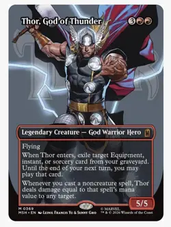 Thor, God of Thunder (Borderless) (0369) Marvel Super Heroes Regular - Image 1