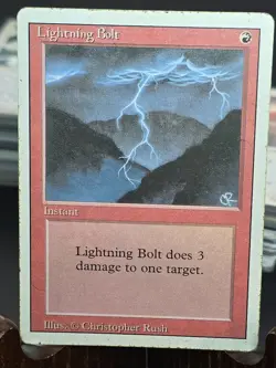 Lightning Bolt Revised Edition MTG Regular Heavily Played (CD1968) - Image 1