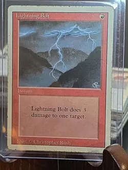 Lightning Bolt Revised Edition MTG Regular Heavily Played (CD1968) - Image 3