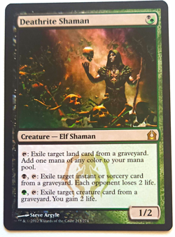 MTG Deathrite Shaman RTR 213/274 Rare Black Green Elf Shaman Creature LP - Image 1