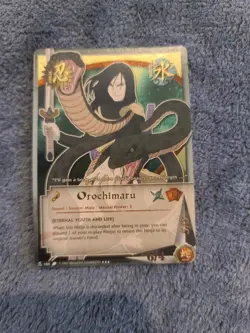 Naruto CCG Orochimaru Holo Ninja Card Bandai 2007 #166 "1st Edition!" NM Gold - Image 1