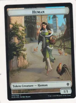 Magic: MTG: Throne of Eldraine: Foil: Human 002/020 (Flip card) - Image 1