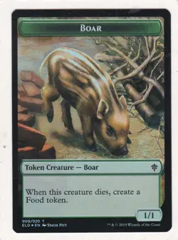 Magic: MTG: Throne of Eldraine: Foil: Boar 009/020 (Flip card) - Image 1