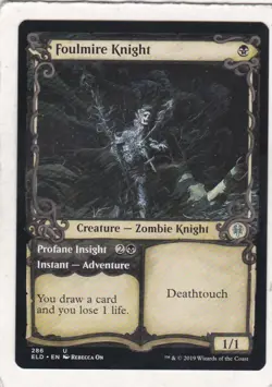 Magic: MTG: Throne of Eldraine: Foulmire Knight // Profane Insight #286 - Image 1