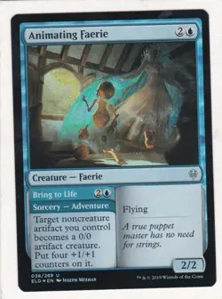 Magic: MTG: Throne of Eldraine: Foil: Animating Faerie - Image 1