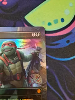 MTG Waste Not Pizza Box Promo Unplayed Mint Borderless Foil TMNT - Image 2