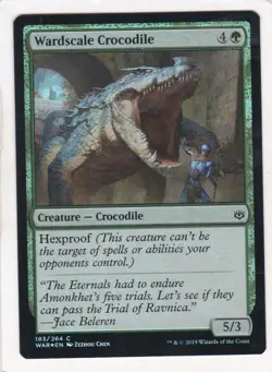 Magic: MTG: War of the Spark: Foil: Wardscale Crocodile - Image 1
