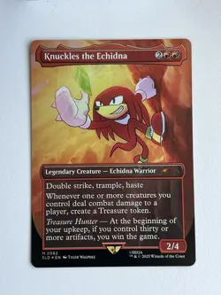 Secret Lair x Sonic: Knuckles the Echidna 2082 ✨RAINBOW FOIL✨ Magic MTG - Image 1