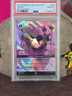 Disney Lorcana Jafar - Striking Illusionist (Enchanted) 208/204 PSA 10 💎 - Image 2