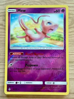 Mew 76/214 - Reverse Holo Rare Unbroken Bonds Pokemon TCG Card - Image 1