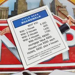 Monopoly Deluxe Edition Replacement Boardwalk Title Deed Card a - Image 1