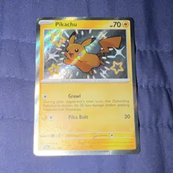 Pokemon TCG Pikachu 131/091 SV: Paldean Fates Holo Shiny Rare 70 HP EN - Image 1
