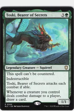 Toski, Bearer of Secrets #244 Commander: Bloomburrow Regular Rare - Image 1