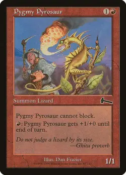 Pygmy Pyrosaur 1x FOIL MtG FOIL Urza's Legacy SP/NM - Image 1
