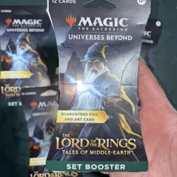 MTG Magic the Gathering Universe Beyond Lord Of The Rings Set Booster 5 Packs - Image 1