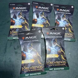 MTG Magic the Gathering Universe Beyond Lord Of The Rings Set Booster 5 Packs - Image 2