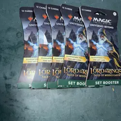 MTG Magic the Gathering Universe Beyond Lord Of The Rings Set Booster 5 Packs - Image 4