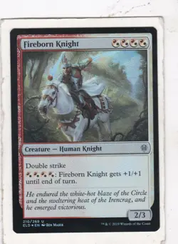 Magic: MTG: Throne of Eldraine: Foil: Fireborn Knight - Image 1