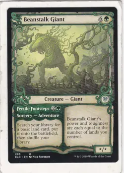Magic: MTG: Throne of Eldraine: Beanstalk Giant // Fertile Footsteps #295 - Image 1