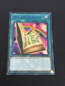 Yugioh! - Toon Table of Contents (Blue) LDS1-EN069 1st Edition Ultra Rare - NM - Image 1